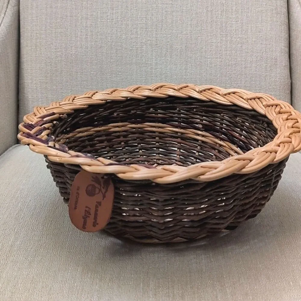Vannerie L'Elyme Woven Wicker Basket Bowl
